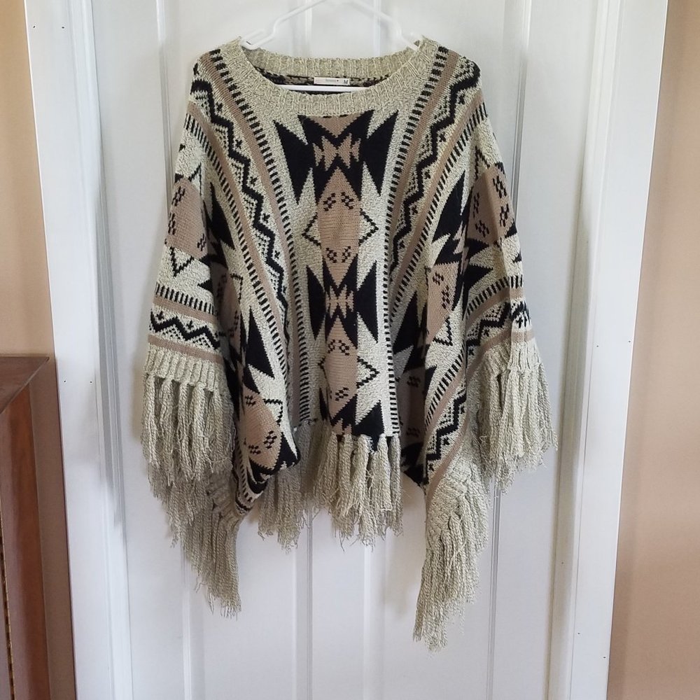 Southwestern Poncho Sweater